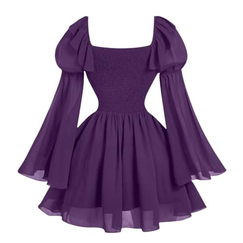 Renaissance Costume Women Off‑Shoulder Bell Sleeve Lace A‑Line Dress For Medieval Witch Goth Halloween Party - image 4