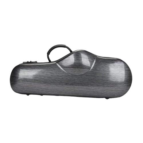 STARTIST アルトサックスケース ハードシェルケース ポータブル 耐衝撃 ロックラッチ ショルダーストラップ付き 屋外ステージ練習用, グレー