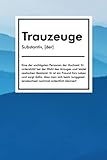 Geschenk für Trauzeuge | Notizbuch: Geschenkidee für den Trauzeugen