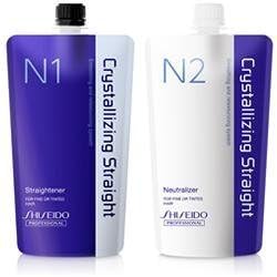 Professional Crystallizing Straight N1+N2 For Fine and Tinted Hair 400g+400g by Crystallizing Straight