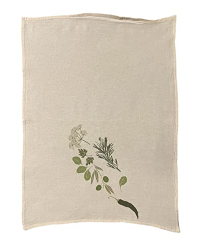 Fancy Flour Sack Kitchen Towels Set Of 3 Premium Quality, Highly Absorbent, Vegetable Print #TOP3