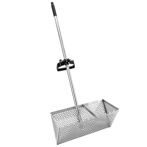 Râteau anti-puces de sable, râteau durable pour la plage, facile à installer, dents tranchantes, panier large pour le sable, outils pratiques détachables...