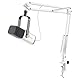 FIFINE XLR Streaming Mikrofon mit Arm für Podcast Studio, USB Dynamisch Microphone Gaming PC mit Stummschalttaste, für PS4/5 Mac Mixer Soundkarten - Weiß