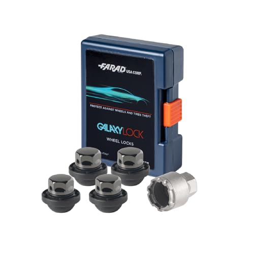 OMAC Wheel Lock Kit for GMC Hummer EV Honda Prologue M14X1,5 Chromed Black 4Locks