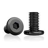 Lurendal 60 Stück Flachkopfschrauben M6x12 mm Innensechskant Edelstahl, Schrauben Schwarz M6 Edelstahl A2 V2A, Linsenkopfschrauben Innensechskant mit Vollgewinde, Möbelschrauben für Industriemaschinen