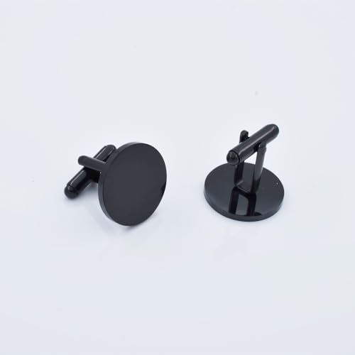Mancuernillas redondas para hombre personalizadas plata/oro miniatura 3