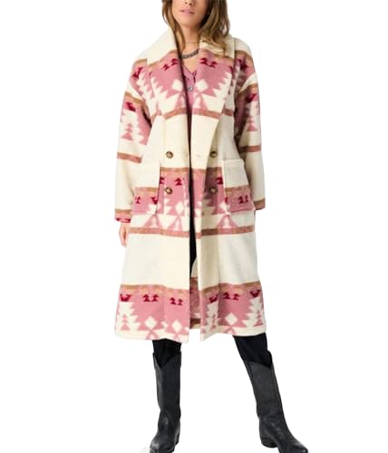 Leatherobe Yellow The Stone Beth Womens Pink Wool Dutton Trench Coat (US, Alpha, Large, Regular, Regular, Pink)