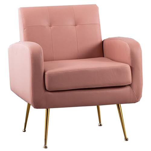 Juego De Sillón Moderno De 1, Sillón De Sala De Lectura De Tela Silla Auxiliar De Lectura, Sofá Individual con Asiento De Salón Y Patas De Metal
