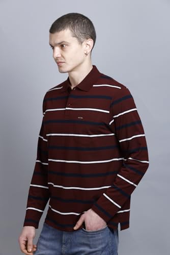 Image of Full Sleeve Polo T Shirt for Men Cotton with Pocket and Collar - Regular Fit Tshirt