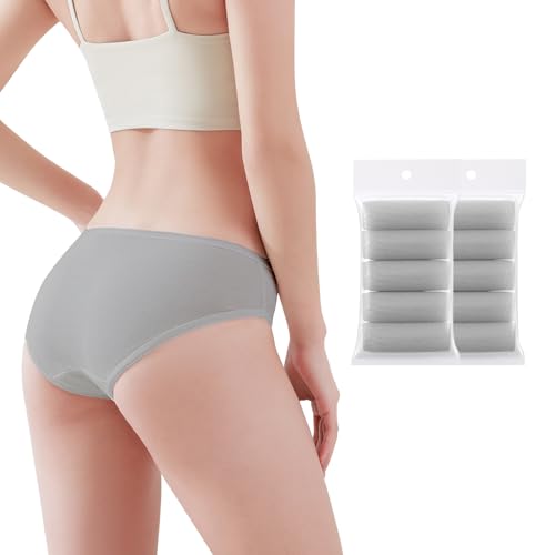 Image of 20 /10 /5 Pack Women's Disposable 100% Cotton Underwear Ladies Briefs Panties for Travel Hotel Spa Hospital Stays Emergencies