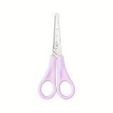 1pc Colorful Ruler With Scale Scissors, DIY Handmade Scissors, Household Round Head Ruler Cut, Idea Gift for Friends – Purple