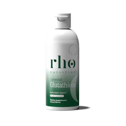 Rho Nutrition Liposomal Glutathione - Ultra High Absorption Liquid Glutathione Supplement - Supports Natural Detoxification Immune System Skin Health Mental Clarity & Overall Well-Being