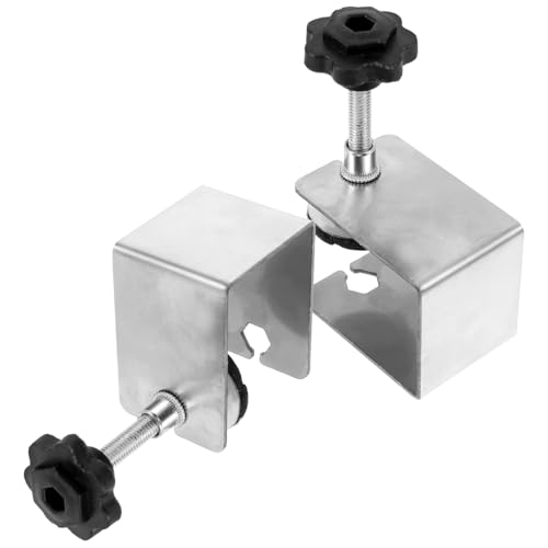 LIFKOME 2Pcs Stainless Steel C Clamps for Woodworking Durable Home Improvement Tool for Cabinet Installation and Metal Projects Strong Clamping Performance Lightweight Design