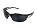 Edge TSDK21-G15-7 Khor Polarized Wrap-Around Safety Glasses, Anti-Scratch, Non-Slip, UV 400, Military Grade, ANSI/ISEA & MCEPS Compliant, 5.04" Wide, Black Frame / G-15 Silver Mirror Lens