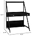 Bush Furniture Alamosa Ladder Desk in Classic Black