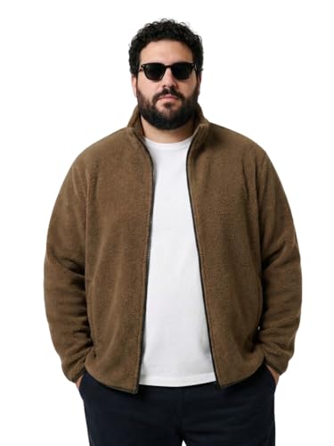 Image of UNSTD Men Plus Size Fleece Jacket for Men Standard Length | Winter Wear Full Sleeves Zipper Jacket | Warm & Comfortable Big and Tall Jacket