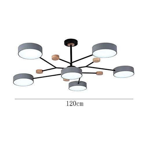 Lustre Sputnik LED industriel gris à 9 têtes orientables pour salon - 4