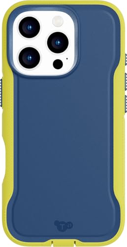 Tech21 EvoPro for iPhone 16 Pro Compatible with MagSafe - Impact Protection Case 21x Military Standard Tested - in Navy/Yellow