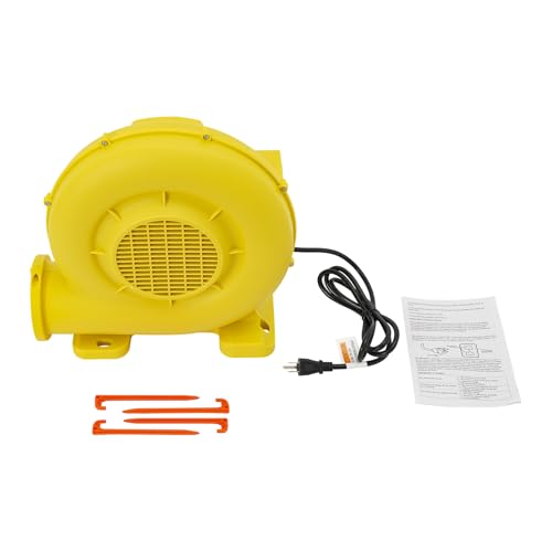 FiueStur 950W Air Blower for Inflatable Bouncers & Tents | High Power 110V Electric Pump Fan with Low Noise | Portable Blower for Castles, Slides, Arches (Yellow, 3400RPM, 22954CFM)