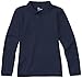 CLASSROOM Juniors Junior Long Sleeve Fitted Polo, Dark Navy, Medium
