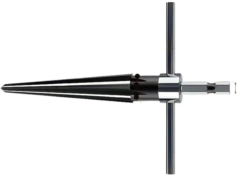 T Handle Taper Reamer, Reamer Tool, Bridge Pin Hole Handheld T Shape Hand Reamer(Gray)