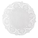 Iconikal 200-Count White Paper Lace Doilies, White 6.5 inches Decorative Placemats For Cakes, Desserts & Table Settings