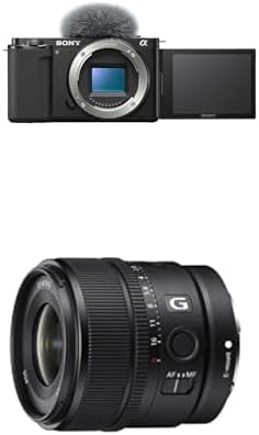 Sony Alpha ZV-E10 - APS-C Interchangeable Lens Mirrorless Vlog Camera - Black w/E 15mm F1.4 G APS-C Large-Aperture Wide-Angle G Lens