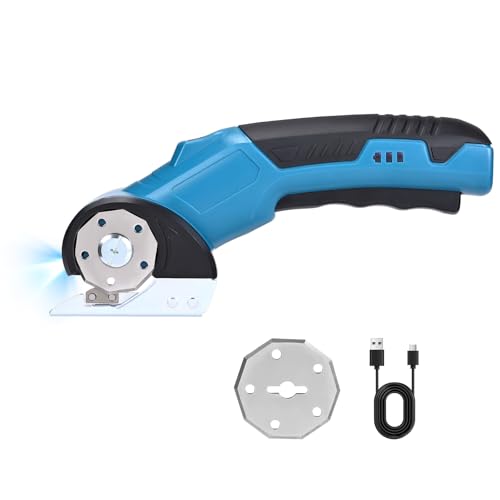 Yapasopu Electric Rotary Cutter 280 tr/min Épaisseur de coupe 8 mm Coupes électriques Ciseaux Cardboard sans fil pour tissu, papier, feutre, cuir, tapis