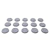 EnderToys Miniature Bases - Scenic Texture - Wasteland - 32mm (15pcs), 3D Printed Tabletop RPG and Wargame Miniature Accessories
