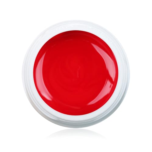 Farbgel für Gelnägel Rot 5ml, Red Hollywood, Leuchtendes Rot mit Studioqualität für auffällige Nägel, UV Farbe für LED Aushärtung, Deutsche Marke, Lynis-Nailshop.de