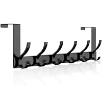 lmytdo Over Door Hook, Heavy Duty Stainless Steel Over Door Hanger with Rust Resistant Finish - 12 Hooks, Space Saving Over Door Organizer Rack for Hanging Coat, Towel, Bag, Bearing Weight 20kg