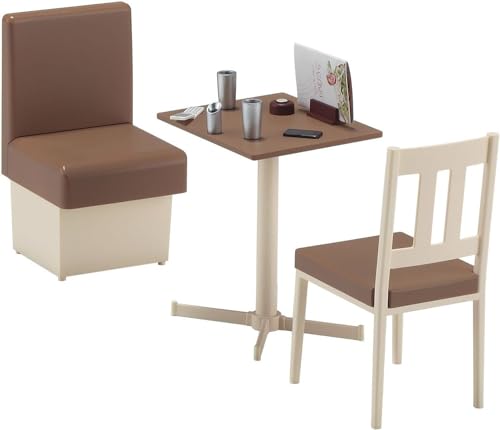 Table et chaises Hasegawa FA07 maquette de restaurant miniature 1/12