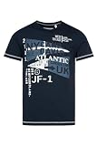 Camp David Camiseta para hombre de cuello redondo con impresión artística, Azul marino., S