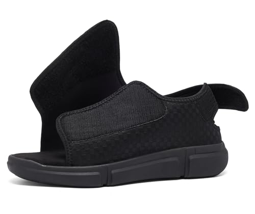 Men's Open toe Diabetic Sandals Wide Width Adjustable Straps Arch Support Lightweight & Breathable Mesh for Comfort and Pain Relief3