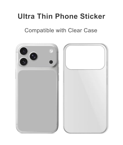 Vinilo gris para iPhone 17 Pro Max | Pack de 2 películas traseras y protector de cámara ultrafino 5