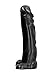 Produktbild ALL BLACK Belgo Prism X-man - AB02 - All Black Heiko - Dildo in Penis Form, strukturiert, mit stabilem Standfuß - schwarz - ca. 22 cm lang - Ø ca. 45 mm