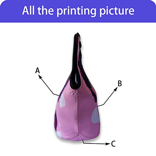 Baifumen Black Girl African American Girl Love Music Purple Hair Neoprene Lunch Bag Insulated Lunch Box Tote For Women Men Adult Kids Teens Boys Teenage Girls Toddler #TOP1
