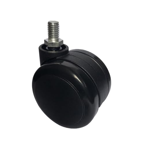 Roulettes de chaise pivotante 2.5 pouces M10 M11 lot de 5 accessoires de bureau noirs
