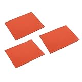 Kit de Tapis en Silicone d'isolation Thermique, 3 pièces imperméables Portables Rouges d'entretien en Silicone résistant aux Rayures pour Machine à plastifier pour Sets de Table