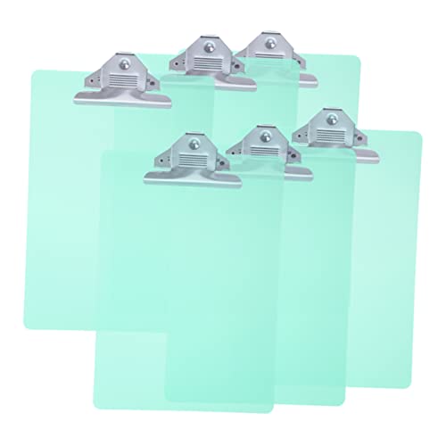 NUSITOU 6Pcs Pastas De Escritório Grampo De Servidor Placa De Transferência Transparente Envelope De