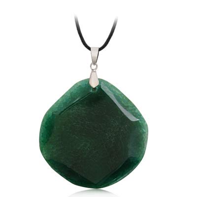 Collier en cristal de roche et agate de pierre naturelle de qualité joaillerie
