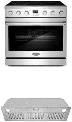 Cosmo 2-Piece Kitchen Package, 36" Electric Range & Insert Range Hood