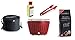 LotusGrill Juego de iniciación de barbacoa de carbón vegetal sin humo: 1 barbacoa con conexión USB de color rojo fuego, 1 paquete de carbón de haya de 1 kg, 1 líquido combustible de 200 ml, 1 pinza para salchichas (color según existencias), 1 bolsa de transporte