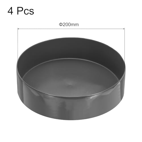 Image of uxcell 4pcs Rubber End Caps 200mm(7.9 Inch) ID Vinyl Round End Cap Cover Screw Thread Protectors Dark Grey, 50mm Height