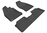 3D MAXpider Complete Set Custom Fit All-Weather Floor Mat for Select Lexus CT200H Models - Kagu Rubber (Black)