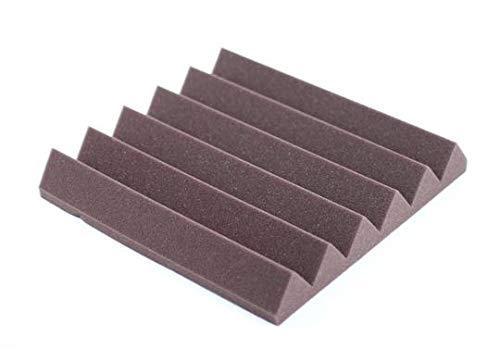 4492 Acoustic Wedge Soundproofing Studio Foam Tiles 2 X 12 X 12-Inch Pack of 12 Charcoal Black and Burgundy Maroon product thumbnail 6
