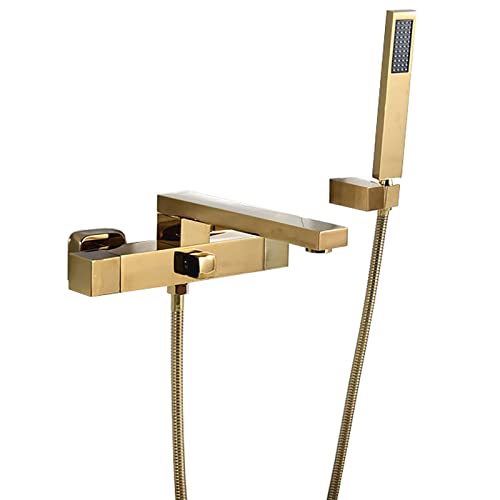 Système de douche thermostatique mural avec robinet anti-brûlure et pommeau de douche pluie