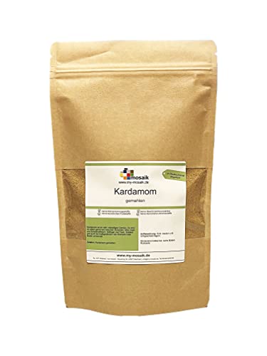 Kardamom gemahlen 200g - Premium Qualität aus Guatemala - Hochwertige gemahlene Kardamom Samen - Kardamompulver für Tee/Kaffee - Cardamom - als Glühwein Gewürz Weihnachtsgewürz von my-mosaik (200)