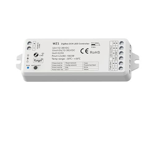 Controlador LED de 2 canales WZ1 para automatizar la tira de luz LED de tu salón