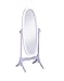 ORE International N4001-PURP/WH Oval Cheval Standing Mirror, Purple/White